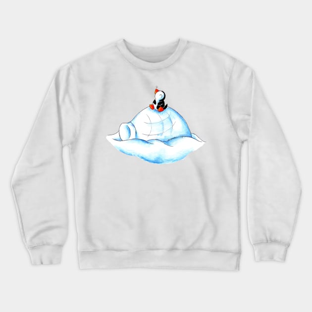 Home Sweet Igloo (South Pole) Crewneck Sweatshirt by KristenOKeefeArt
